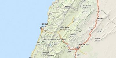 Карта на GPS картата на Ливан