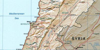 Карта на Ливан география