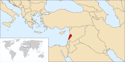 Карта на Ливан света 