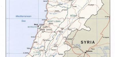 Карта на Ливан училище
