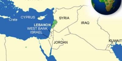 На картата на Ливан